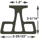 Schaefer Bridge Track, 1 1/2"(38mm), 4'(1.2m) Black 42-94