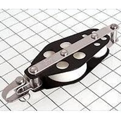 Schaefer Aluminum Fiddle Block with Front Side Shackle and Becket 1000 lbs 303-53