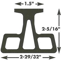 Schaefer Bridge Track, 1 1/2"(38mm), 4'(1.2m) Black 42-94